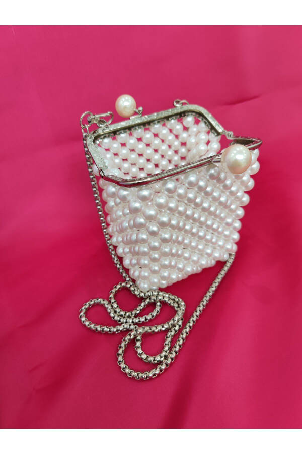 Evening, Bridal, Night Pearl Clutch Bag - 3