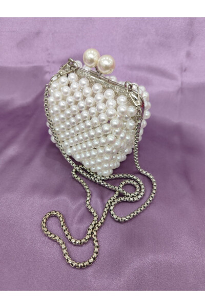 Evening, Bridal, Night Pearl Clutch Bag - 5