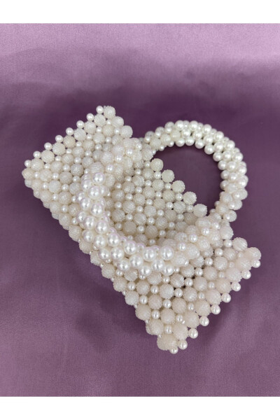 Evening, Bridal, Special Occasion Bag with Blackberry and Pearl Beads - 2