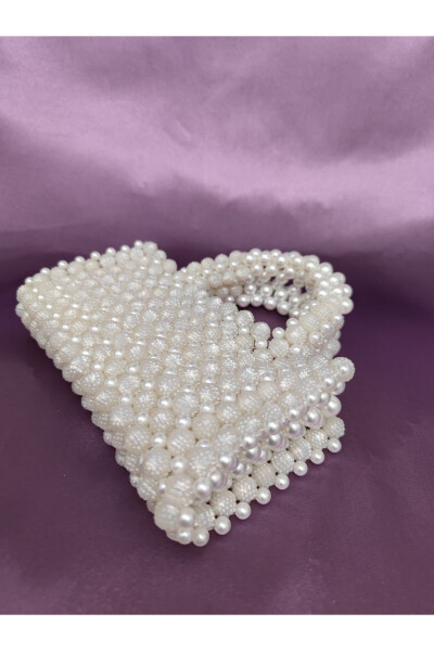 Evening, Bridal, Special Occasion Bag with Blackberry and Pearl Beads - 4