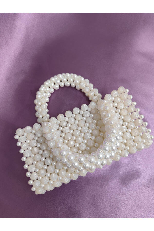 Evening, Bridal, Special Occasion Bag with Blackberry and Pearl Beads - 5