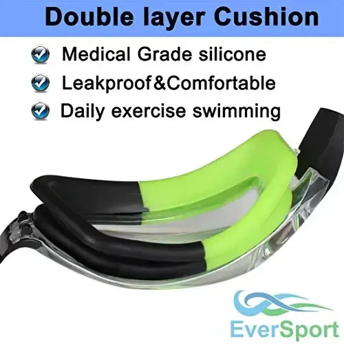 EverSport Kids Swim Goggles, Pack of 2 Swimming Goggles for Children Teens, Anti-Fog Anti-UV Youth Swim Glasses for Age4-16 - 6