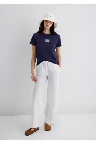 Evil Eye Bead Printed Navy Blue T-Shirt Regular Fit - 15