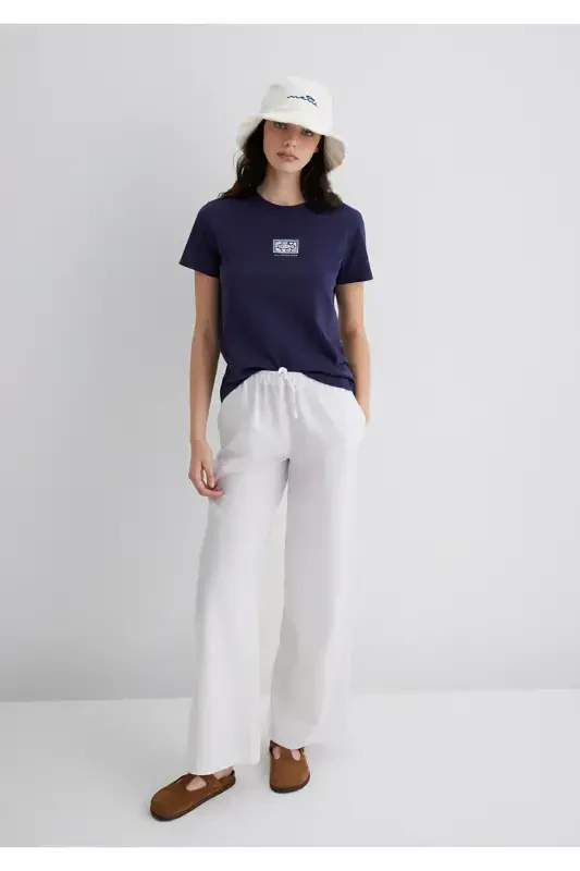 Evil Eye Bead Printed Navy Blue T-Shirt Regular Fit - 15