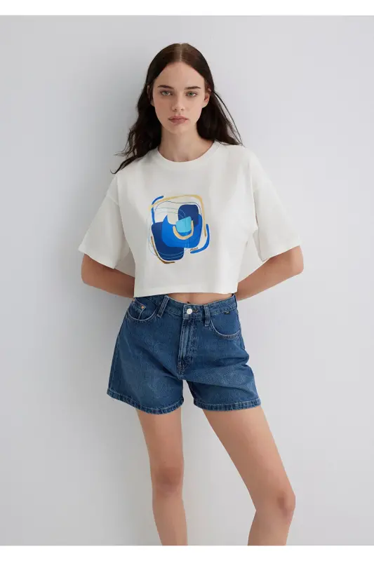 Evil Eye Bead Printed White T-Shirt Standard 161344 - 2