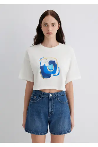 Evil Eye Bead Printed White T-Shirt Standard 161344 - 3