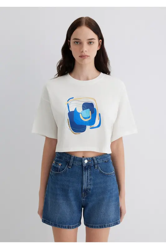 Evil Eye Bead Printed White T-Shirt Standard 161344 - 3