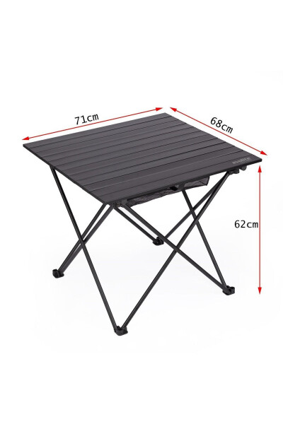 Evolite Folding Camping Table + 4 Evolite Folding Camping Chairs - Perfect for garden, balcony or picnics. - 7