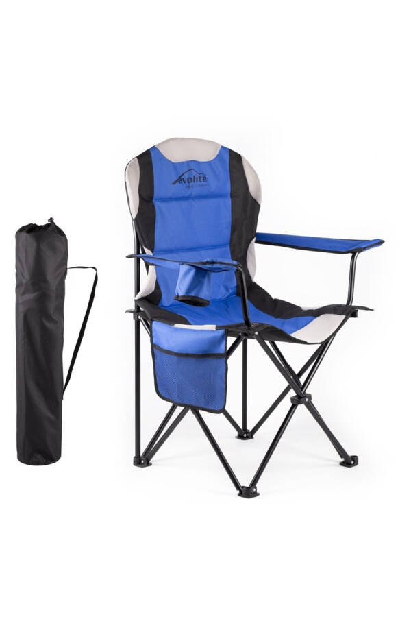 Evolite Folding Camping Table + 4 Evolite Folding Camping Chairs - Perfect for garden, balcony or picnics. - 10