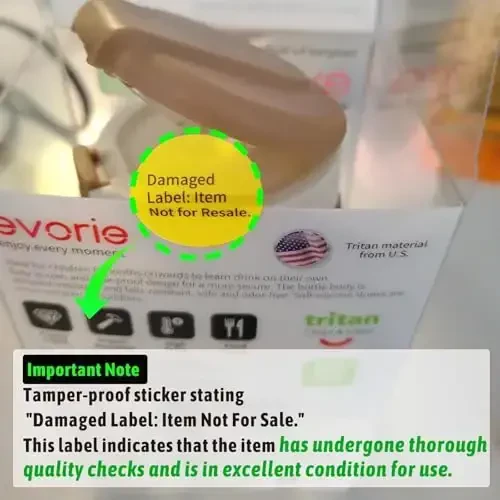 Evorie Tritan Weighted Straw Sippy Cup Baby va Toddlerlar uchun tutqichli, 6 oylik va undan katta bolalar uchun to'kilmaydigan bolalar uchun suv idishi, 7 Oz, Chaqaloqlar uchun mashq suv idishi (O'rik) - 4