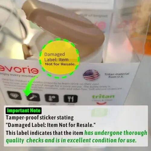 Evorie Tritan Weighted Straw Sippy Cup Baby va Toddlerlar uchun tutqichli, 6 oylik va undan katta bolalar uchun to'kilmaydigan bolalar uchun suv idishi, 7 Oz, Chaqaloqlar uchun mashq suv idishi (O'rik) - 5