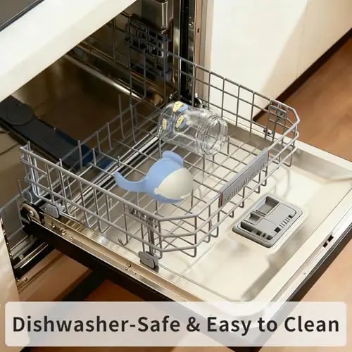 Evorie Tritan Weighted Straw Sippy Cup with Handles for Baby and Toddlers, Spill Proof Baby Water Bottle with Straw for 6 months and up, 7 Oz, Infant Training Water Bottle (Puppy Blue) - EVORIE (1)