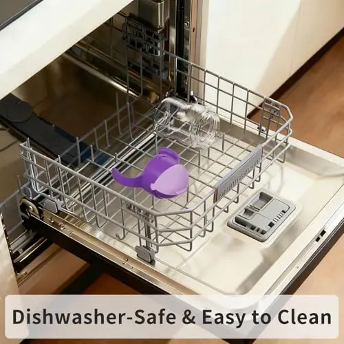 Evorie Tritan Weighted Straw Sippy Cup with Handles for Baby and Toddlers, Spill Proof Baby Water Bottle with Straw for 6 months and up, 7 Oz, Infant Training Water Bottle (Ube) - 4