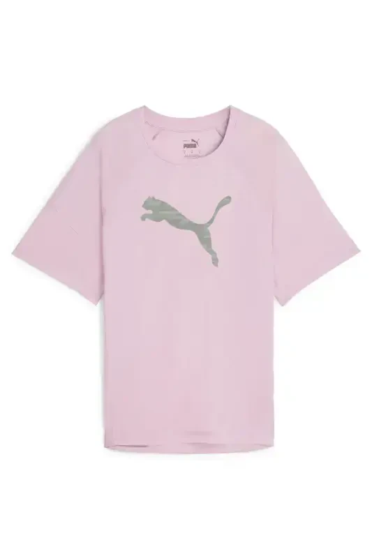 67787660 EVOSTRIPE Graphic Tee Grap Pembe Yuvarlak Yaka Regular Fit Baskılı Kadın T-Shirt - 1