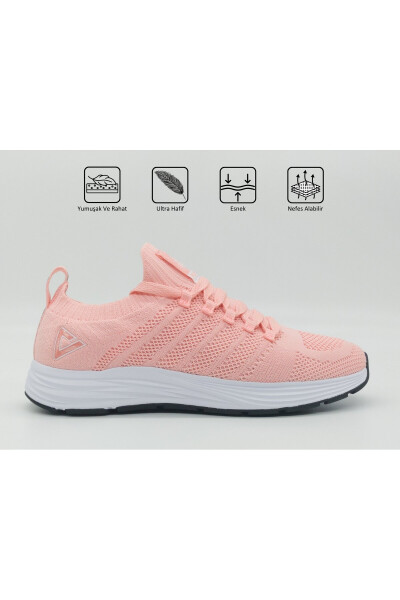 Ew0127h Women's Light Pink Non-Slip Orthopaedic Comfortable Lightweight Casual Running Fitness Sports Shoes - 9