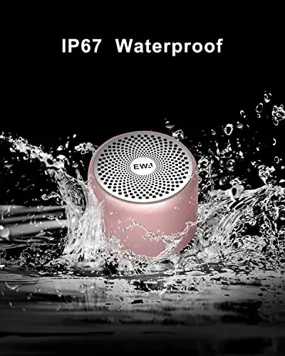 EWA A106 Ko'chma Mini Bluetooth Karnay, Takomillashgan Bass va Yuqori Aniqlikdagi Ovoz, Ko'chma Dizayn, iPhone, iPad, Nexus, Noutbuklar va Boshqalar uchun (Oltin rangli pushti) - 6