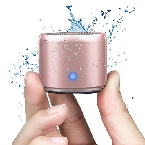 EWA A106 Portable Mini Bluetooth Speaker, Enhanced Bass and High Definition Sound, Portable Design, for iPhone, iPad, Nexus, Laptops and More (Rosegold) - 1