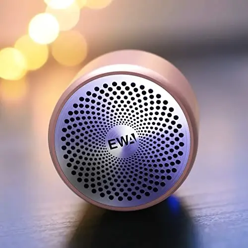 EWA Travel Case Packed, A106 Pro Portable Bluetooth Speaker with Custom Bass Radiator, Brief Design, IP67 Waterproof, Perfect Mini Speaker for Shower, Room, Bike, Car (Rosegold) - 2