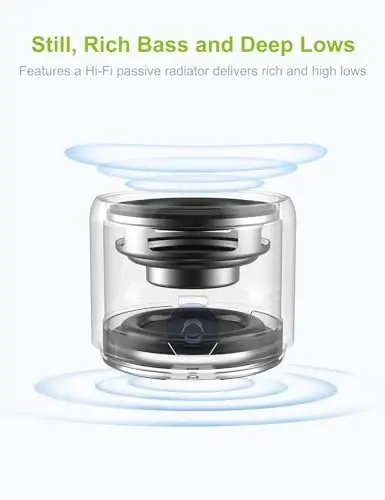 EWA Travel Case Packed, A106 Pro Portable Bluetooth Speaker with Custom Bass Radiator, Brief Design, IP67 Waterproof, Perfect Mini Speaker for Shower, Room, Bike, Car (Red) - EWA (1)