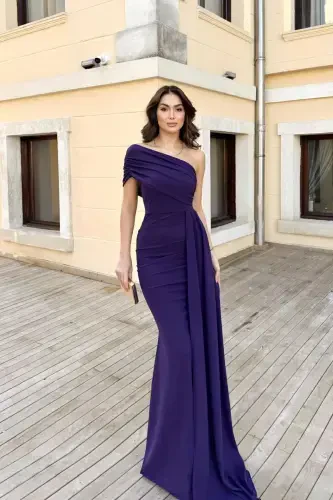 Ewo Kuyruqli Yelkali Bir Yelkali Kechki Libos - Olxo'ri - 1