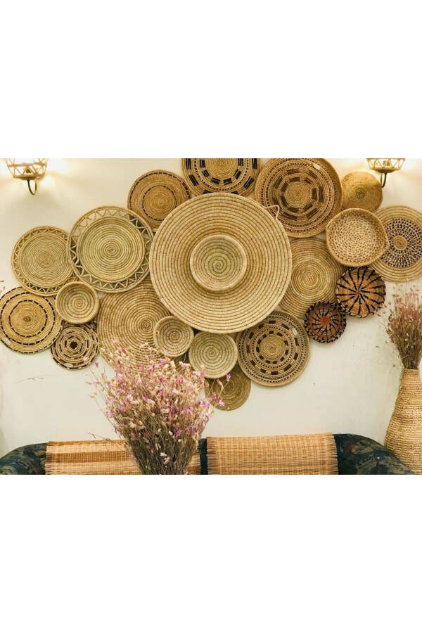 Exclusive Wicker Wall Plate Set of 22 - Model 1 - 7