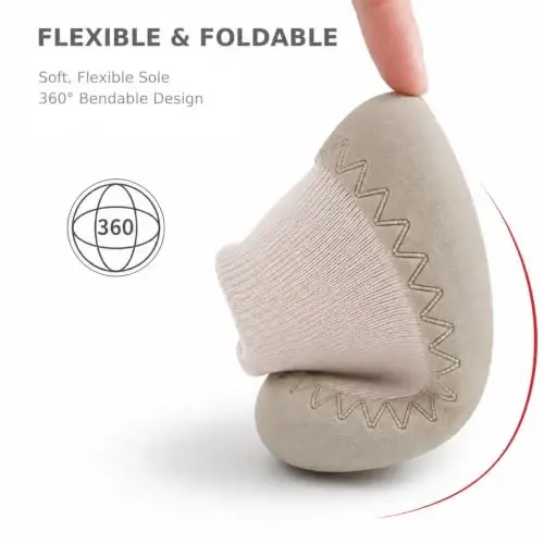 Exegawe Baby Sock Shoes Non-Slip Toddler First Walking Shoes for Boys Girls | Infant Cartoon Soft Rubber Sole Floor Slipper for Boys Girls, Breathable Elastic Anti-Collision Toe Sneakers - 6