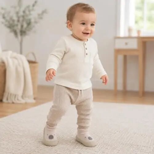 Exegawe Baby Sock Shoes Non-Slip Toddler First Walking Shoes for Boys Girls | Infant Cartoon Soft Rubber Sole Floor Slipper for Boys Girls, Breathable Elastic Anti-Collision Toe Sneakers - EXEGAWE (1)