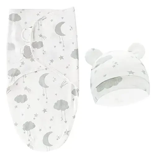 Exemaba Baby Swaddle Sleep Sack for 0-3 months 3-Pack Soft Cotton Yangi tug'ilgan chaqaloqlar uchun o'raladigan Swaddle Wrap Qizlar uchun - 2