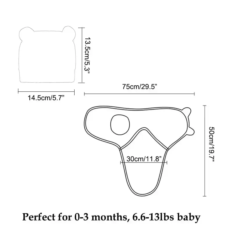 Exemaba Baby Swaddle Sleep Sack with Hat Set for 0-3 months 3-Pack Soft Cotton Newborn Wearable Swaddle Wrap for Girls Boys - 5