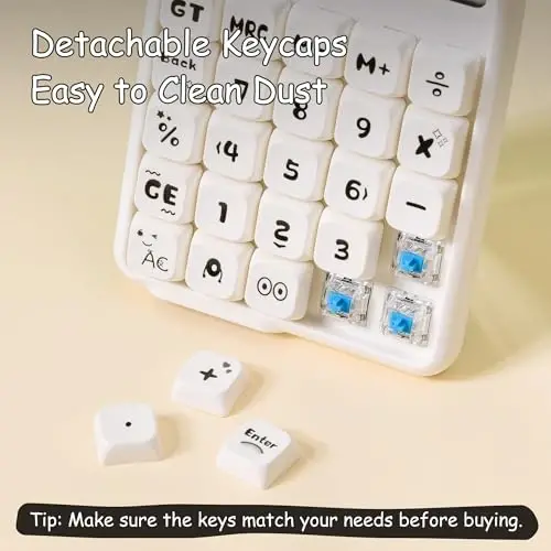 Exlliy Mechanical Switch Calculator, 12 Digit Large LCD Display, Big Buttons, Real Mechanical Keypad, Desktop Calculator for Office & Study - EXLLIY (1)