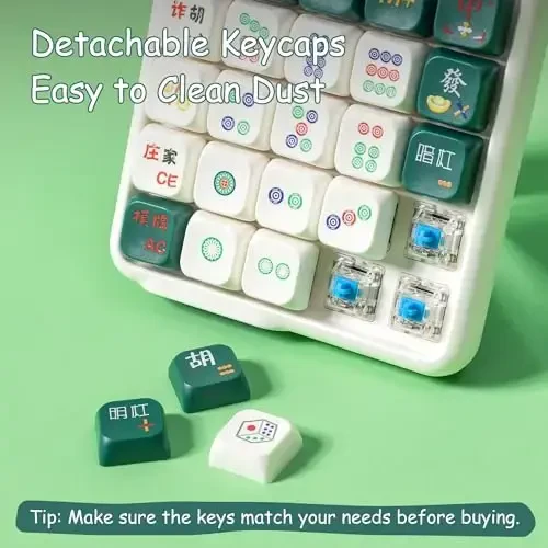 Exlliy Mechanical Switch Calculator, 12 Digit Large LCD Display, Big Buttons, Real Mechanical Keypad, Desktop Calculator for Office & Study - 2