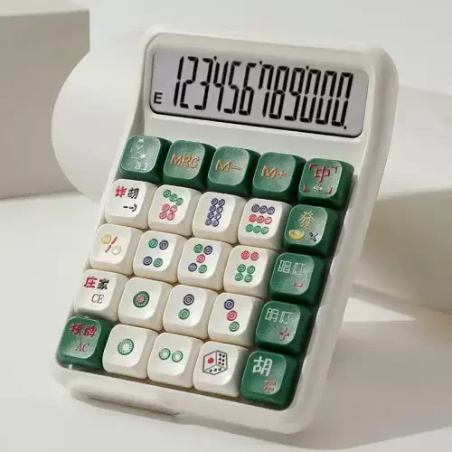 Exlliy Mechanical Switch Calculator, 12 Digit Large LCD Display, Big Buttons, Real Mechanical Keypad, Desktop Calculator for Office & Study - 6