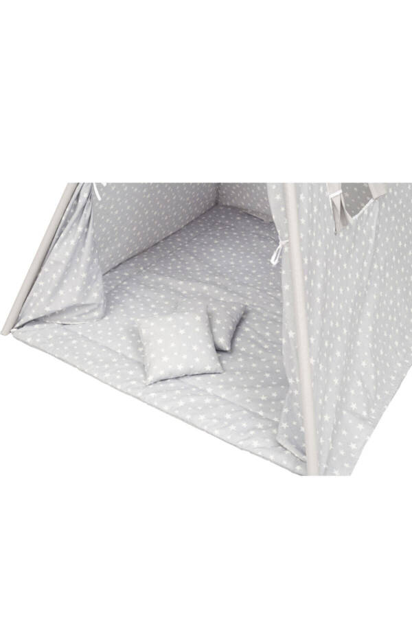 Exorbaby Xl Büyük Boy Ahşap Ve Pamuklu Oyun Çadırı , Oyun Evi-GRİ - 4