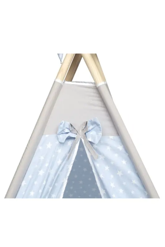 Exorbaby Xl Katta O'lchamdagi Yog'och Va Paxta O'yin Chodiri, O'yin Uyi-ko'k - 6