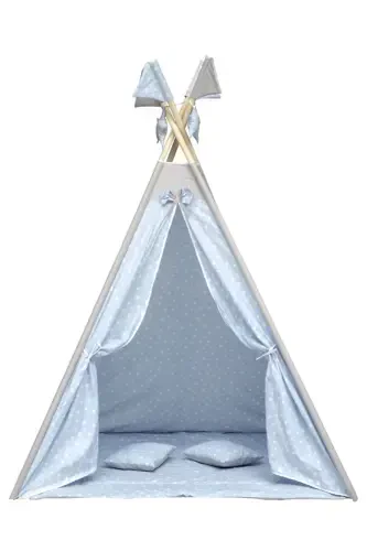 Exorbaby Xl Katta O'lchamdagi Yog'och Va Paxta O'yin Chodiri, O'yin Uyi-ko'k - EXOR BABY (1)