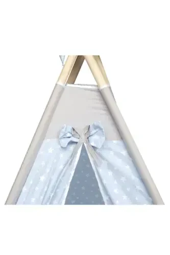 Exorbaby Xl Large Size Wooden and Cotton Play Tent, Playhouse-blue - 6