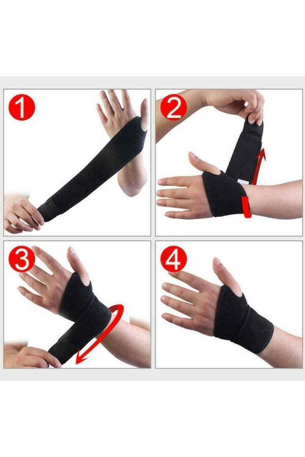 Exp Adjustable Wrist Brace Sports Bandage Static Wrist Bandage Splint Injury Sprain Apparatus - 3