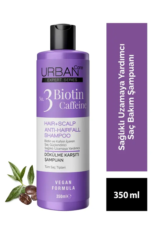 Expert Biotin Kafein Dökülme Karşıtı Hızlı Uzamaya Yardımcı Saç Bakım Şampuanı-350ml-vegan - URBAN CARE