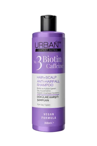 Expert Biyotin ve Kafein Dökülme Karşıtı Saç Bakım Şampuanı - Hızlı Uzamaya Yardımcı - 350 ml - URBAN CARE (1)