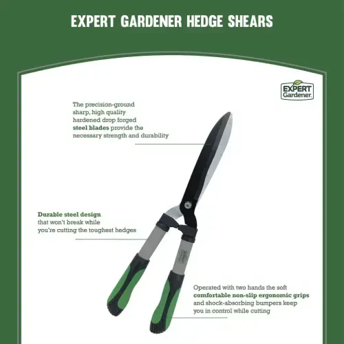 Expert Gardener 20 inch Hedge Shear, Green and Black Color - 2