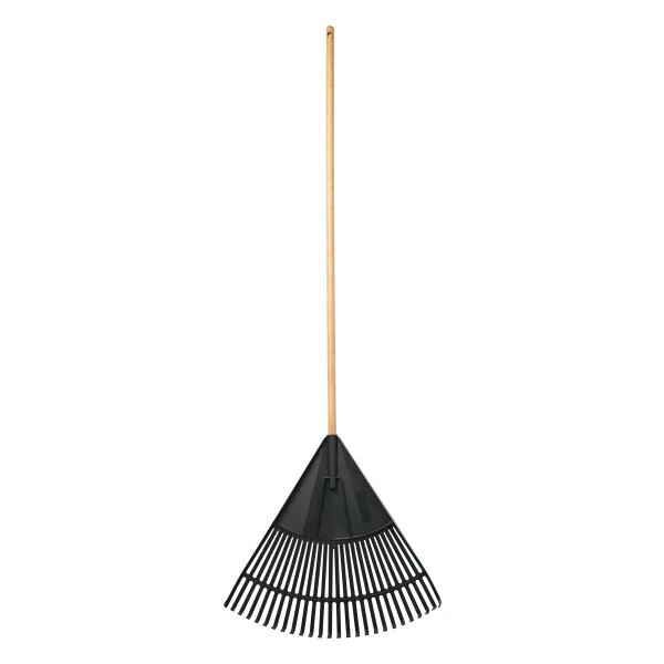 Expert Gardener, 24-inch Wood and Poly Leaf Rake - 1