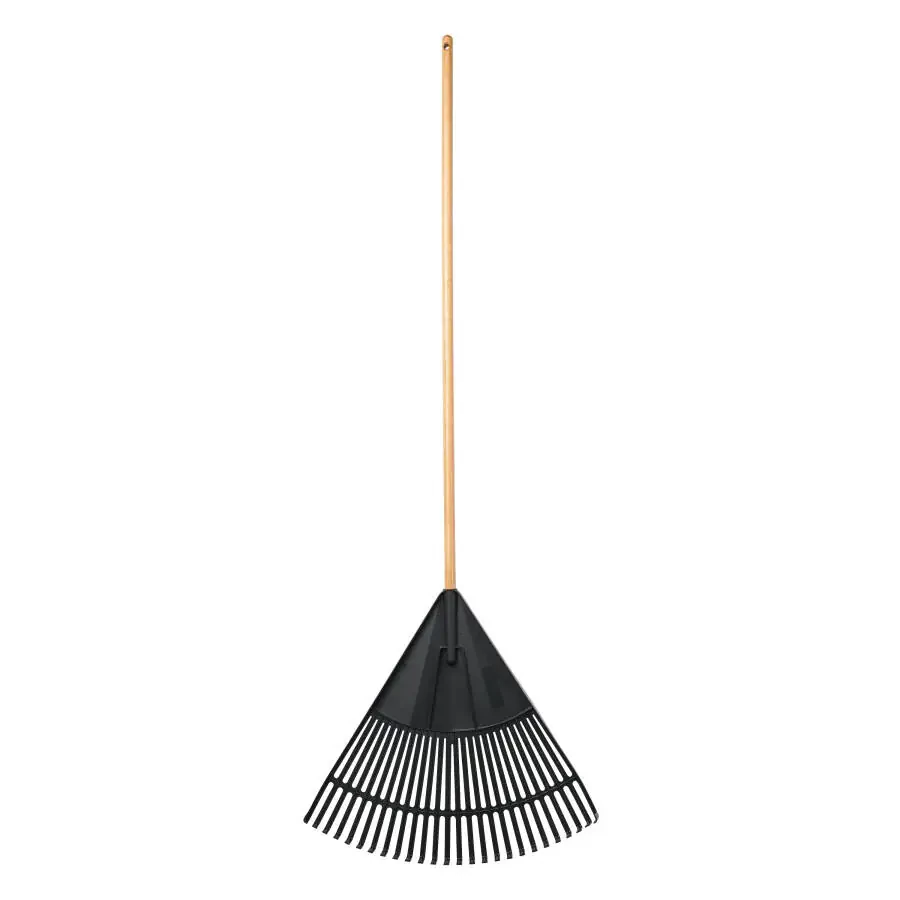 Expert Gardener, 24-inch Wood and Poly Leaf Rake - 1