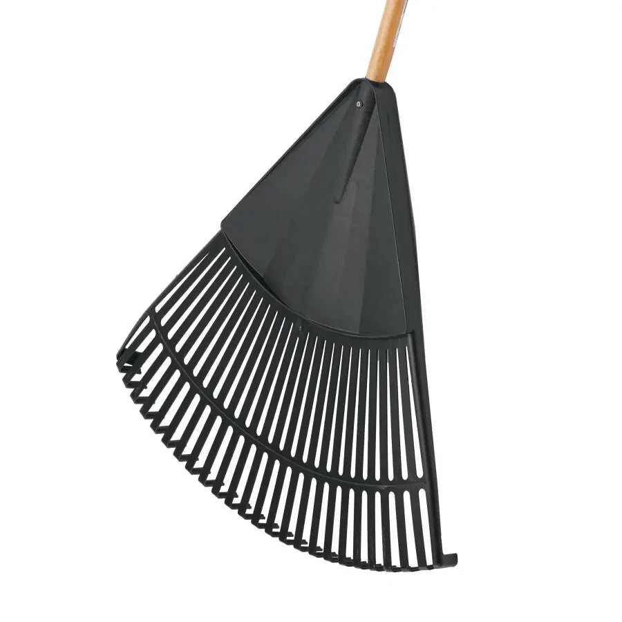 Expert Gardener, 24-inch Wood and Poly Leaf Rake - 9