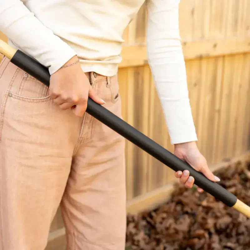 Expert Gardener 30-inch Wood and Poly Leaf Rake - 5