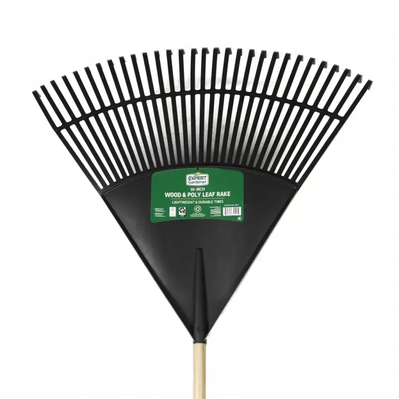 Expert Gardener 30-inch Wood and Poly Leaf Rake - 11