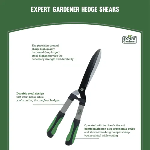 Expert Gardener 20 inch Hedge Shear, Green and Black Color - 2