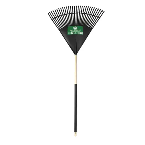 Expert Gardener 30-inch Wood and Poly Leaf Rake - EXPERT GARDENER (1)