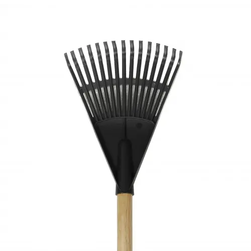 Expert Gardener 8-inch Wood and Poly Shrub Leaf Rake - 9