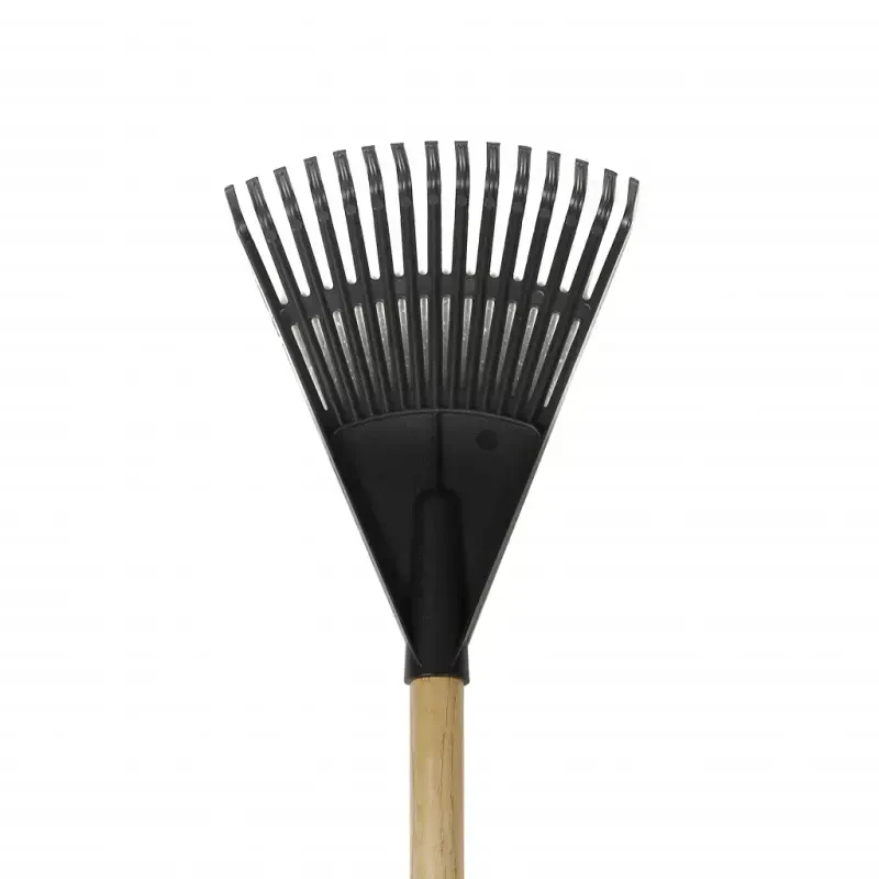 Expert Gardener 8-inch Wood and Poly Shrub Leaf Rake - 9