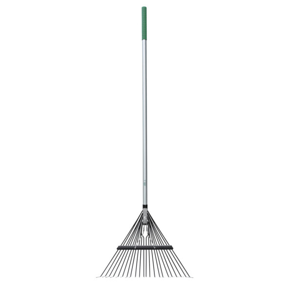 Expert Gardener 22-Tine Steel Leaf Rake with Fiberglass Long Handle and Comfort End Grip - EXPERT GARDENER